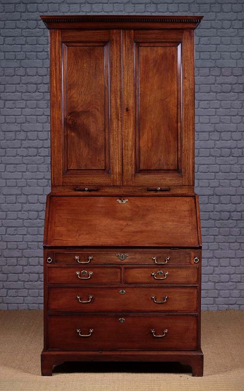 Georgian Mahogany Bureau Bookcase C.1790.