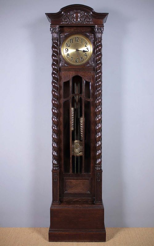Art Deco Oak Longcase Clock C.1925.