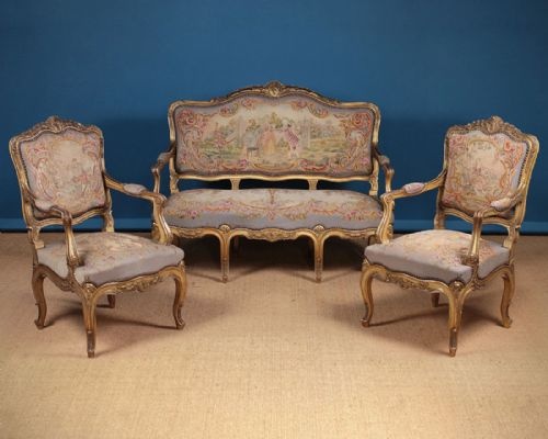 Exceptional Gilded Salon Suite C.1910.