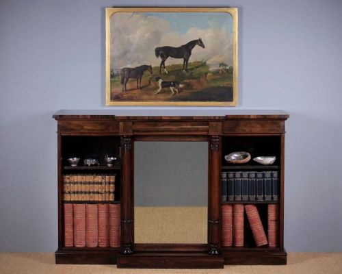 Regency Rosewood Bookcase Side Cabinet C.1820