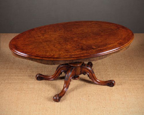 Inlaid Burr Walnut Coffee Table C.1880.