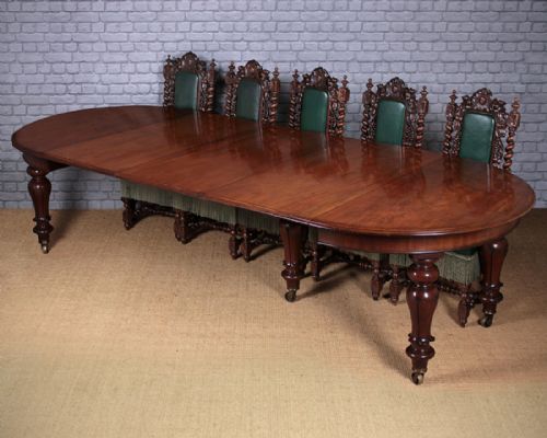 12 Seater Extending Mahogany Dining Table C.1860.