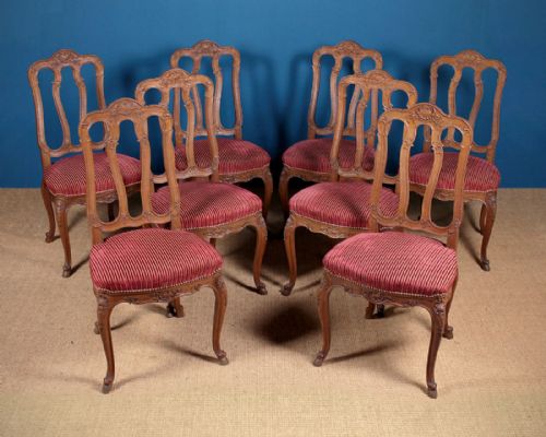 Set 8 Late 19th.c. Oak Dining Chairs C.1890.