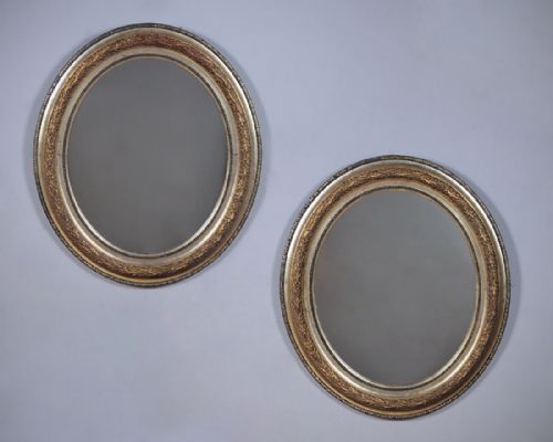 Pair of Oval Gilt Mirrors C.1890.