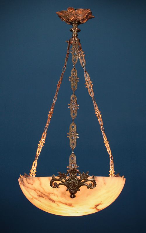 Alabaster Hanging Light C.1910.