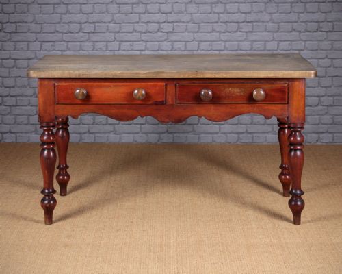 Scrub Top Pine Kitchen or Dairy Table C.1860.
