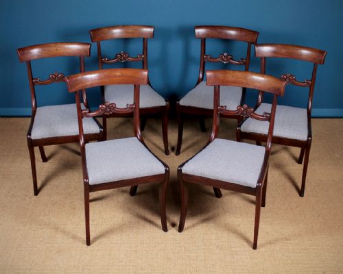 Set of Six William IV Mahogany Dining Chairs C.1830.