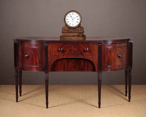 George III Mahogany Bow Front Serving Sideboard C.1800