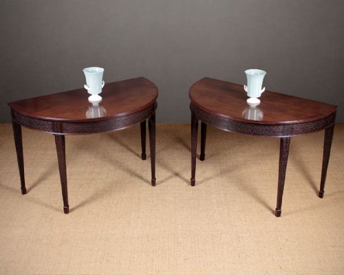 Pair of Demi-lune Console Tables C.1890.