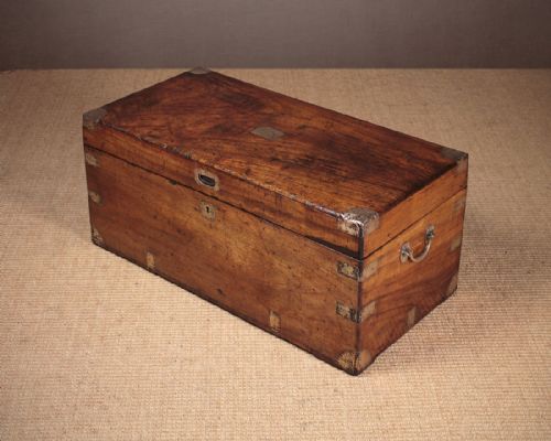 Brass Bound Camphorwood Campaign Chest C.1880.