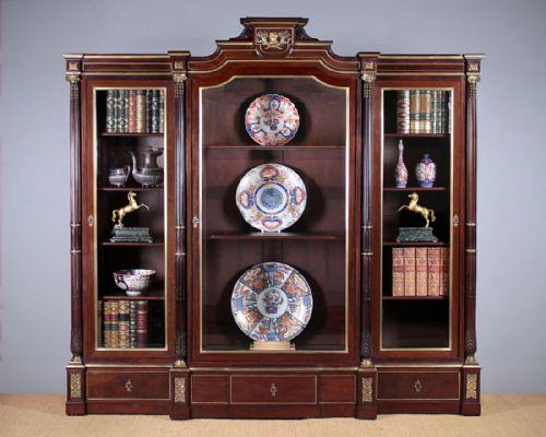 Large Brass Mounted Mahogany Bookcase C.1900.