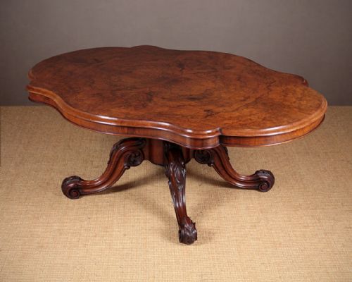 Large Burr Walnut Coffee Table C.1870.