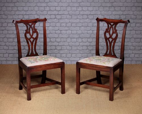 Pair of Chippendale Style Side Chairs C.1790