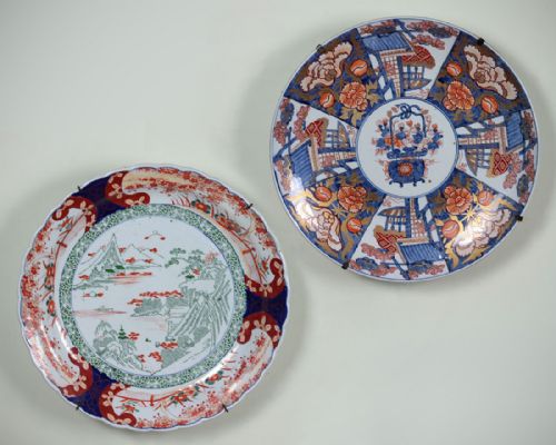 Two Large Imari Chargers C.1870.