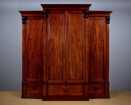 Large Mahogany Combination Wardrobe & Press C.1860.