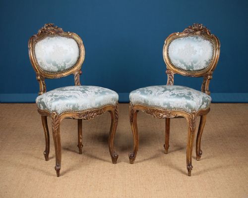 Pair of French Giltwood Side Chairs C.1910.