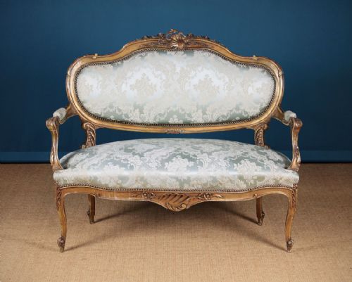 Small French Giltwood Sofa C.1910.