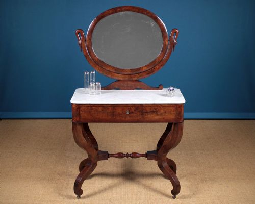 19th.c. Beidermeier Style Mahogany Dressing Table Wash Stand C.1830