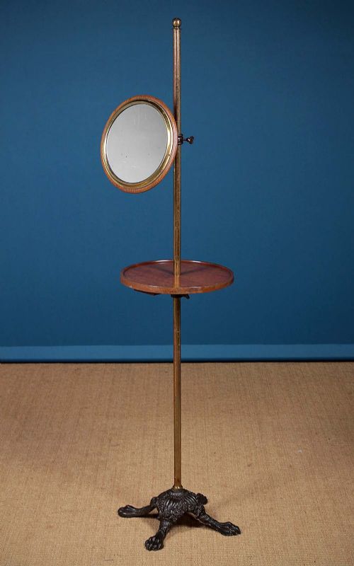 19th.c. Adjustable Shaving or Make-up Mirror & Stand C.1880