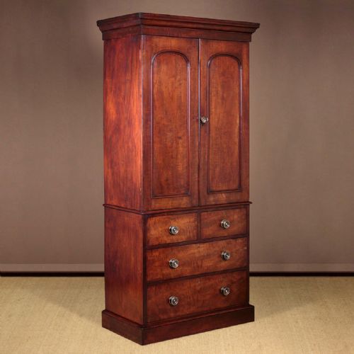 Slim Mahogany Linen Press C.1865.