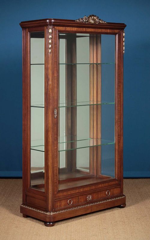 Large Brass Mounted Vitrine or Display Cabinet C.1890.