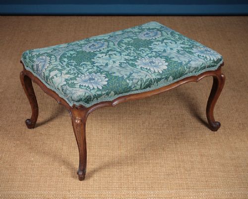 Large Walnut Cabriole Leg Stool C.1870.