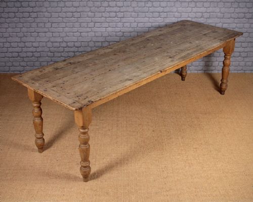 19th.c. Pine Farmhouse Kitchen Dining Table C.1870