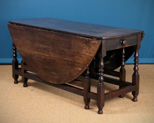 Eight Seater Oak Gateleg Dining Table C.1810.
