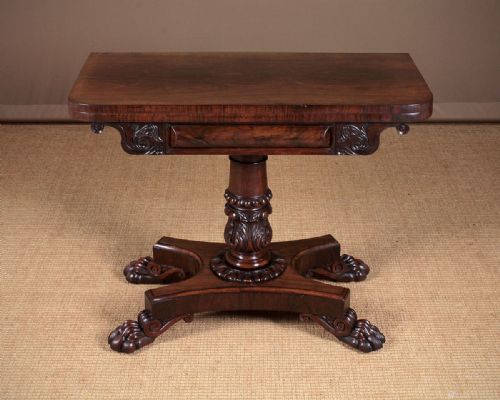 Early 19th.c. Rosewood Fold Over Table C.1835.