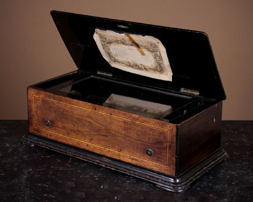Late 19th.c. Cylinder Music Box with Six Airs C.1880.