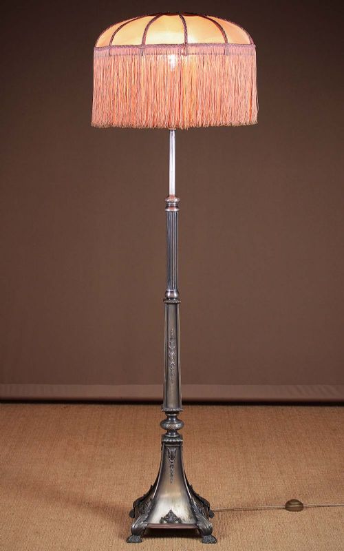 Adjustable Standard Lamp & Shade C.1930.