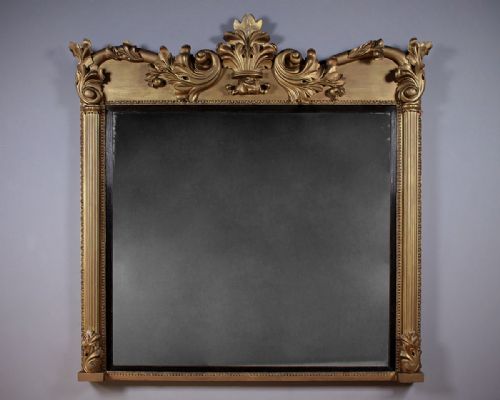 Large Gilt Overmantle Mirror C.1880.