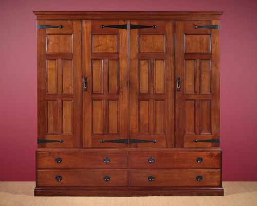 Large Arts & Crafts Combination Wardrobe & Press C.1905.