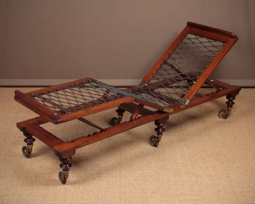 Victorian Mahogany Military Campaign Bed C.1870.