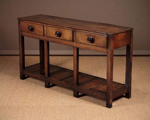 Early 19th.c. Oak Welsh Potboard Dresser Base C.1800