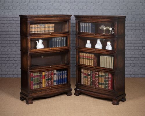Pair of Oak Stacking Office Bookcases C.1910.