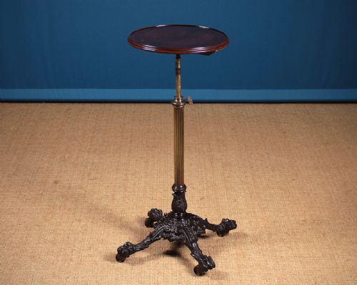 Late 19th.c. Adjustable Wine Table or Lamp Stand C.1890