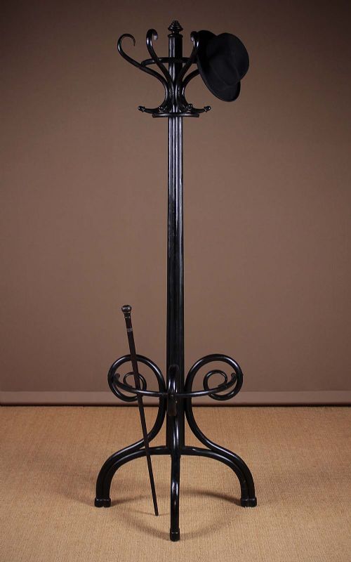 Ebonised Half Depth Bentwood Hall Stand C.1910.