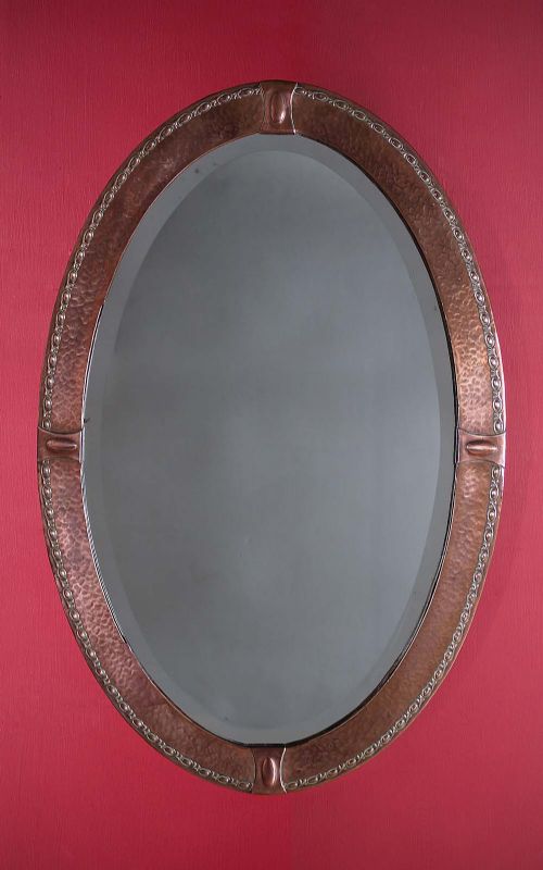 Arts & Crafts Copper Mirror C.1910.