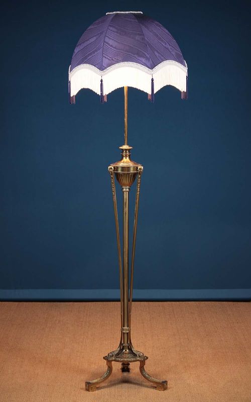 Adam Style Brass Standard Lamp C.1920.