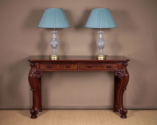 Large Two Drawer Mahogany Console Table C.1860.