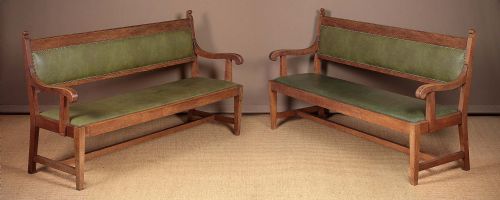 Pair of Oak Benches C.1910.