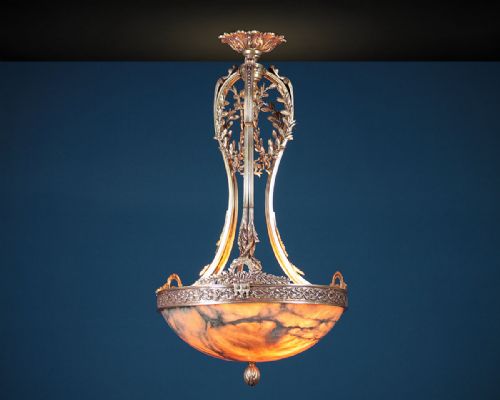 Alabaster Hanging Light C.1910.