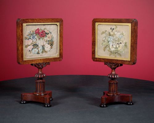 Pair Mid 19th.c. Table Screens C.1840