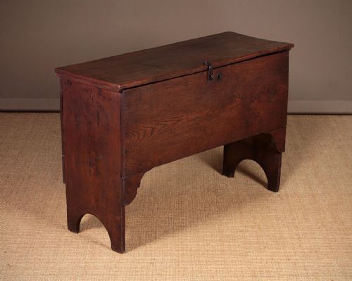 18th.c. Elm Six Plank Chest or Coffer C.1780