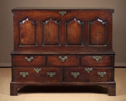 18th.c. Welsh Oak Coffer & Stand C.1780