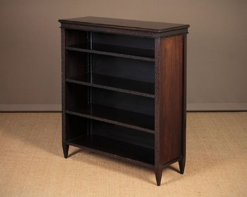 Small Open Bookshelves with Chinese Chippendale Carved Front C.1910.