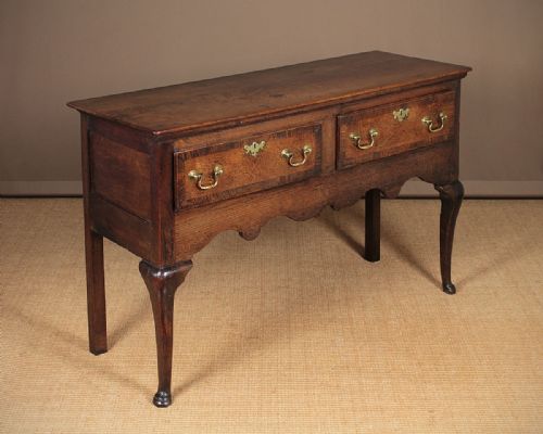 Small George III Oak Open Dresser Base C.1800.