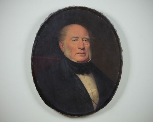 Mid 19th.c. Oval Portrait Oil on Canvas C.1860