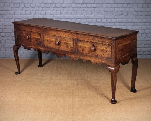 George III Oak Open Dresser Base C.1800